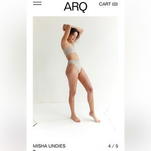 NWT ARQ Misha Undies in Taupe size small.